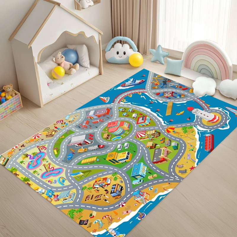 交通道路プリントカーペット子供用クロールマットインタラクティ - Commercial Road Printing のレビューと価格