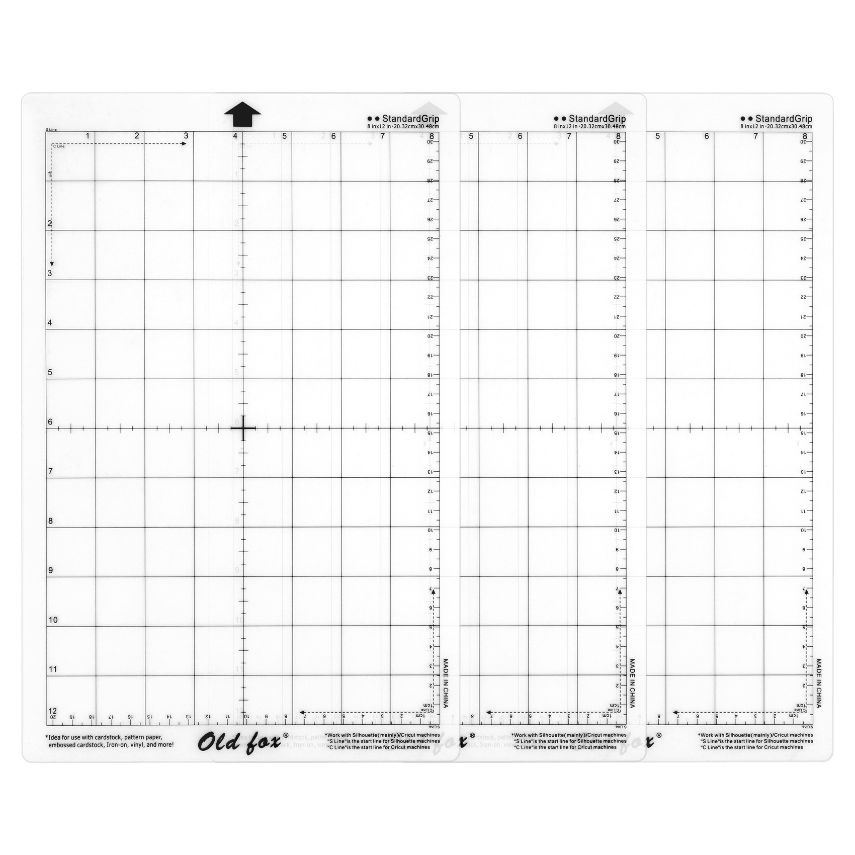 3 個の交換用カッティングマット粘着マット、測定グリッド付き - Plotter Cutting Mat のレビューと価格