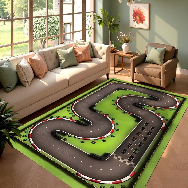 キッズシティ交通道路ゲームエリアラグ ソフト滑り止めプレイマ - Commercial Road Printing のレビューと価格
