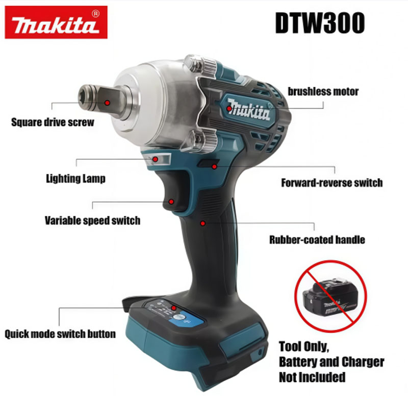 マキタ DTW300 18V ブラシレスコードレスレンチ パ - Makita Drill Dtw300 のレビューと価格